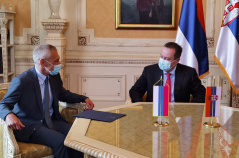 26 April 2021 National Assembly Speaker Ivica Dacic in meeting with Russian Ambassador Alexander Botsan-Kharchenko